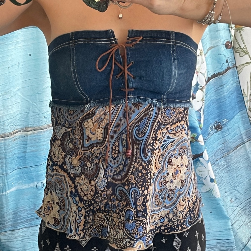 Sold on other website -Wet seal vintage y2k strapless top sz S